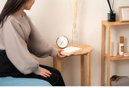 サイドテーブル サイドテーブル ナイトテーブル テーブル 木製 天然木 北欧 おしゃれ 円 丸 ラウンド アジャスター付き かわいい 新生活 オールシーズン(代引不可)