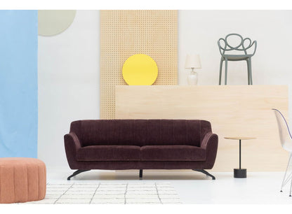 ソファ 幅182cm 3人掛け 3P おしゃれ 北欧 ポケットコイル使用 高級感 スチール 布地 ファブリック 脚付き モダン シンプル ナチュラル グレー パープル 新生活(代引不可)