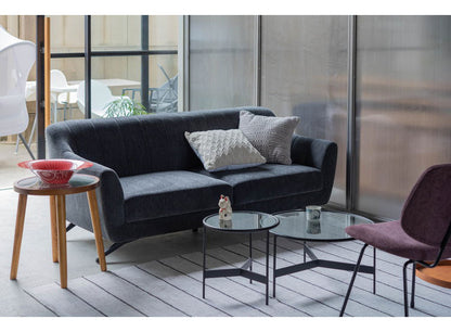 ソファ 幅182cm 3人掛け 3P おしゃれ 北欧 ポケットコイル使用 高級感 スチール 布地 ファブリック 脚付き モダン シンプル ナチュラル グレー パープル 新生活(代引不可)