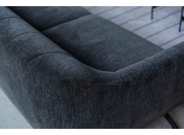 ソファ 幅182cm 3人掛け 3P おしゃれ 北欧 ポケットコイル使用 高級感 スチール 布地 ファブリック 脚付き モダン シンプル ナチュラル グレー パープル 新生活(代引不可)