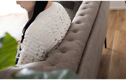 レザー調 ソファ 3人掛け ソファー 3人用 アンティーク ヴィンテージ おしゃれ キャメル グレー 黒 ブラック 木製 アームレスト 肘付き 肘掛け 背もたれ レトロ モダン 高級感 クロスステッチ(代引不可)