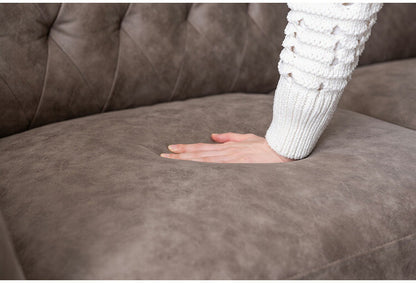 レザー調 ソファ 3人掛け ソファー 3人用 アンティーク ヴィンテージ おしゃれ キャメル グレー 黒 ブラック 木製 アームレスト 肘付き 肘掛け 背もたれ レトロ モダン 高級感 クロスステッチ(代引不可)