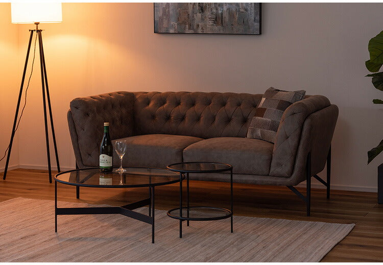 レザー調 ソファ 3人掛け ソファー 3人用 アンティーク ヴィンテージ おしゃれ キャメル グレー 黒 ブラック 木製 アームレスト 肘付き 肘掛け 背もたれ レトロ モダン 高級感 クロスステッチ(代引不可)