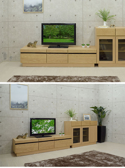 テレビボード 幅約166cm ローボード テレビ台 リビングボード ラック キャビネット 収納 リビング ウォールナット ナチュラル インテリア おしゃれ(代引不可)