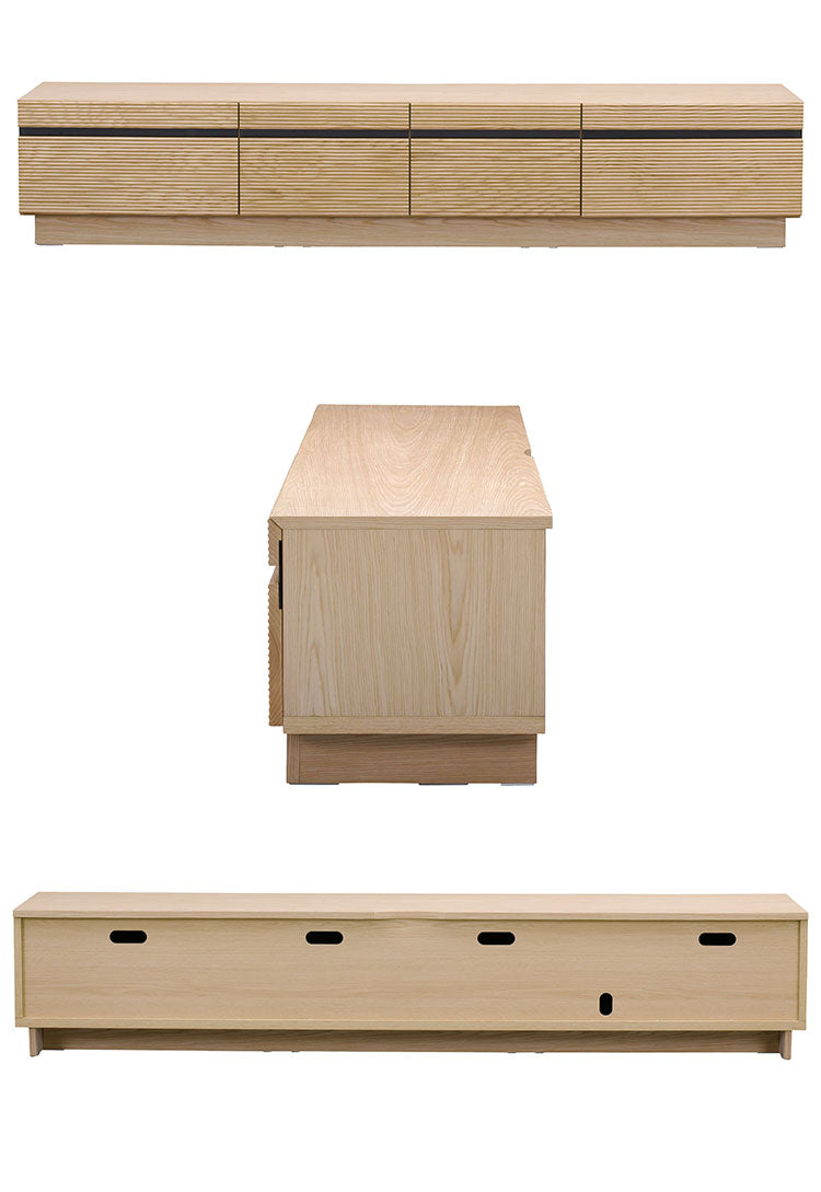 テレビボード 幅約210cm ローボード テレビ台 リビングボード ラック キャビネット 収納 リビング ウォールナット ナチュラル インテリア おしゃれ(代引不可)