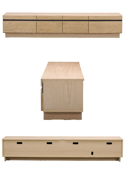 テレビボード 幅約210cm ローボード テレビ台 リビングボード ラック キャビネット 収納 リビング ウォールナット ナチュラル インテリア おしゃれ(代引不可)