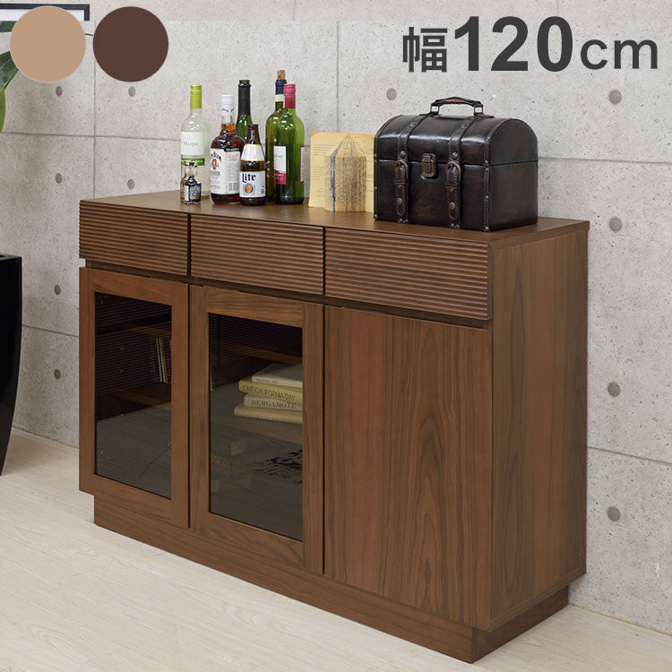 フルモス 120サイドボード(向かって右木扉) サイドボード 本棚 ラック キャビネット 収納 リビング国産 日本製 ウォールナット ナチュラル インテリア おしゃれ(代引不可)