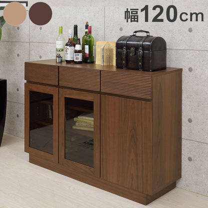 フルモス 120サイドボード(向かって右木扉) サイドボード 本棚 ラック キャビネット 収納 リビング国産 日本製 ウォールナット ナチュラル インテリア おしゃれ(代引不可)