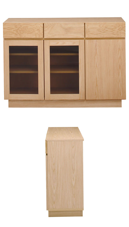 フルモス 120サイドボード(向かって右木扉) サイドボード 本棚 ラック キャビネット 収納 リビング国産 日本製 ウォールナット ナチュラル インテリア おしゃれ(代引不可)