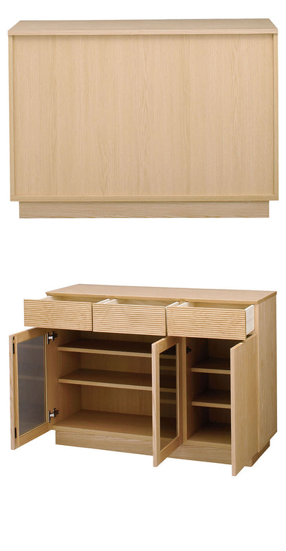 フルモス 120サイドボード(向かって右木扉) サイドボード 本棚 ラック キャビネット 収納 リビング国産 日本製 ウォールナット ナチュラル インテリア おしゃれ(代引不可)