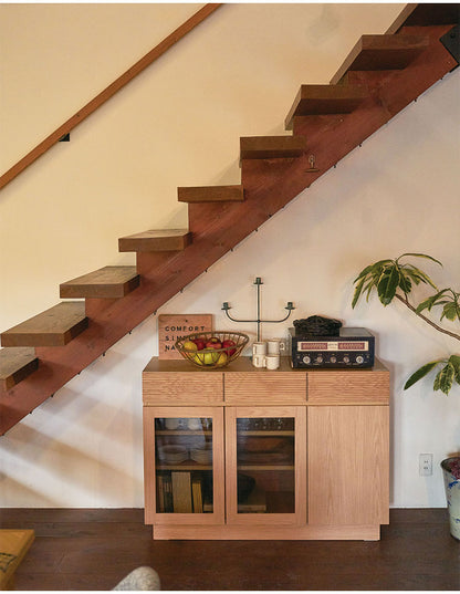 フルモス 120サイドボード(向かって右木扉) サイドボード 本棚 ラック キャビネット 収納 リビング国産 日本製 ウォールナット ナチュラル インテリア おしゃれ(代引不可)