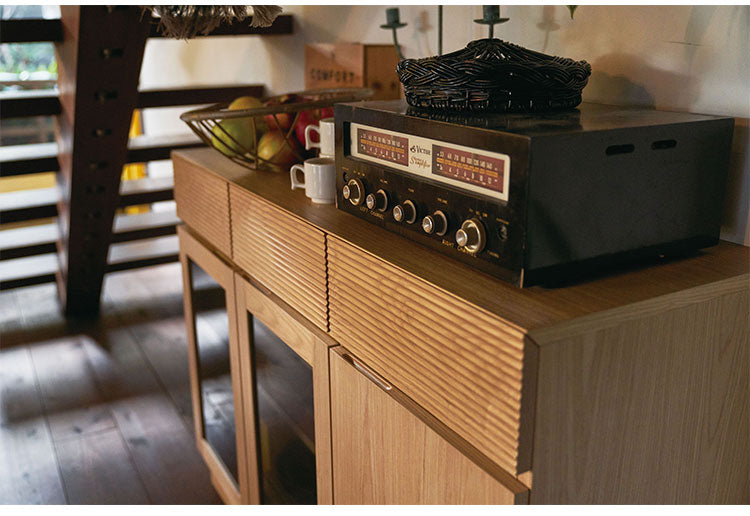 フルモス 120サイドボード(向かって右木扉) サイドボード 本棚 ラック キャビネット 収納 リビング国産 日本製 ウォールナット ナチュラル インテリア おしゃれ(代引不可)