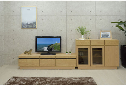 フルモス 120サイドボード(向かって右木扉) サイドボード 本棚 ラック キャビネット 収納 リビング国産 日本製 ウォールナット ナチュラル インテリア おしゃれ(代引不可)