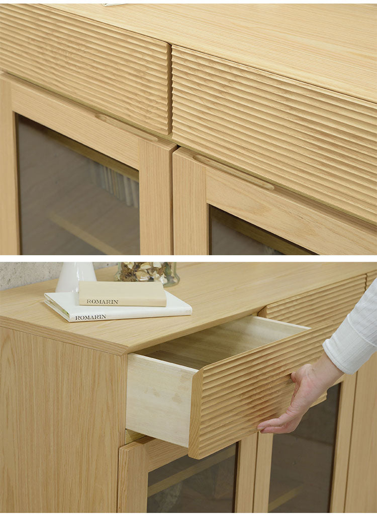 フルモス 120サイドボード(向かって右木扉) サイドボード 本棚 ラック キャビネット 収納 リビング国産 日本製 ウォールナット ナチュラル インテリア おしゃれ(代引不可)