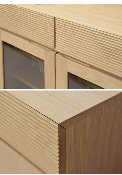 サイドボード 幅120cm キャビネット 木製 木目調 収納 戸棚 キッチンカウンター ウォルナット おしゃれ ブラウン ナチュラル(代引不可)