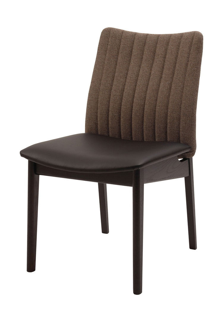 ダイニングチェア 日本製 天然木 木製 椅子 イス おしゃれ アームレス 肘なし ヴィンテージ 北欧 一人暮らし 新生活 木脚 合皮 レザー モダン 黒 ブラック ブラウン(代引不可)