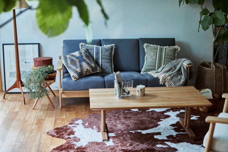 センターテーブル ローテーブル 幅115cm おしゃれ 北欧 リビングテーブル 机 木製 オーク ウォールナット ブラウン ナチュラル シンプル T字脚 新生活(代引不可)