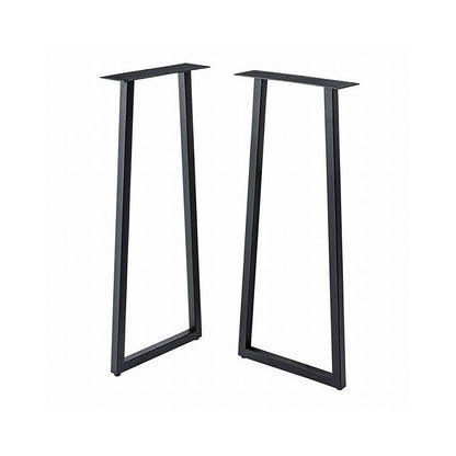デスク 脚 2脚組 脚のみ 机 テーブル パーツ スチール ブラック 黒 シンプル DIY アジャスター付き 天板なし 組立式 インテリア おしゃれ(代引不可)