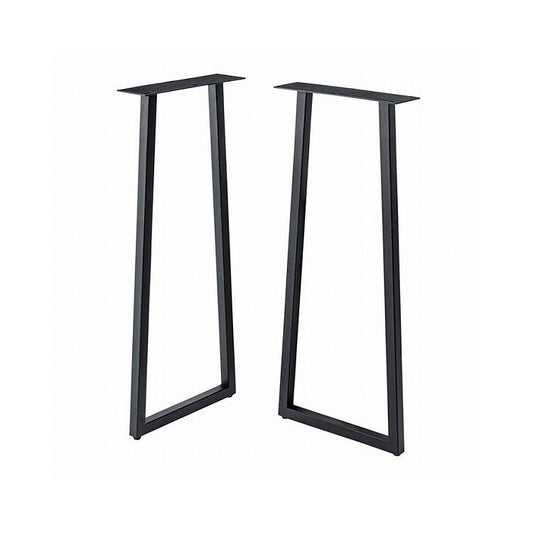 デスク 脚 2脚組 脚のみ 机 テーブル パーツ スチール ブラック 黒 シンプル DIY アジャスター付き 天板なし 組立式 インテリア おしゃれ(代引不可)