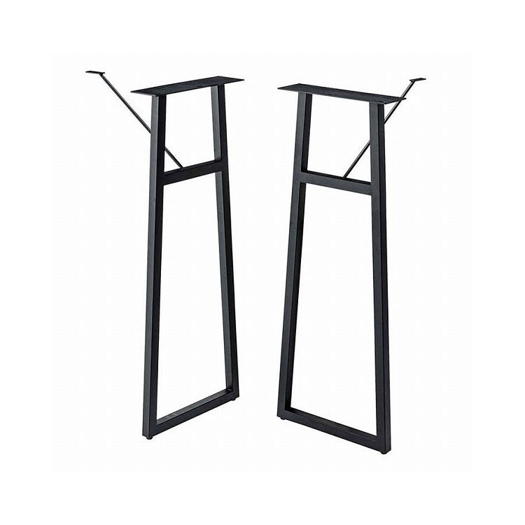 デスク 脚 2脚組 カウンター 脚のみ 机 テーブル パーツ スチール ブラック 黒 シンプル DIY アジャスター付き 天板なし 組立式 インテリア おしゃれ(代引不可)