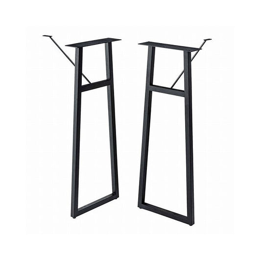 デスク 脚 2脚組 カウンター 脚のみ 机 テーブル パーツ スチール ブラック 黒 シンプル DIY アジャスター付き 天板なし 組立式 インテリア おしゃれ(代引不可)