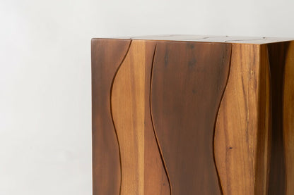 サイドテーブル ウッドスツール 木目調 丸太 天然木 椅子 腰掛け イス 机 スツール 玄関 花台 フラワースタンド プランター台 無垢 台 おしゃれ 角材 アンティーク 自然(代引不可)