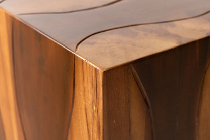 サイドテーブル ウッドスツール 木目調 丸太 天然木 椅子 腰掛け イス 机 スツール 玄関 花台 フラワースタンド プランター台 無垢 台 おしゃれ 角材 アンティーク 自然(代引不可)