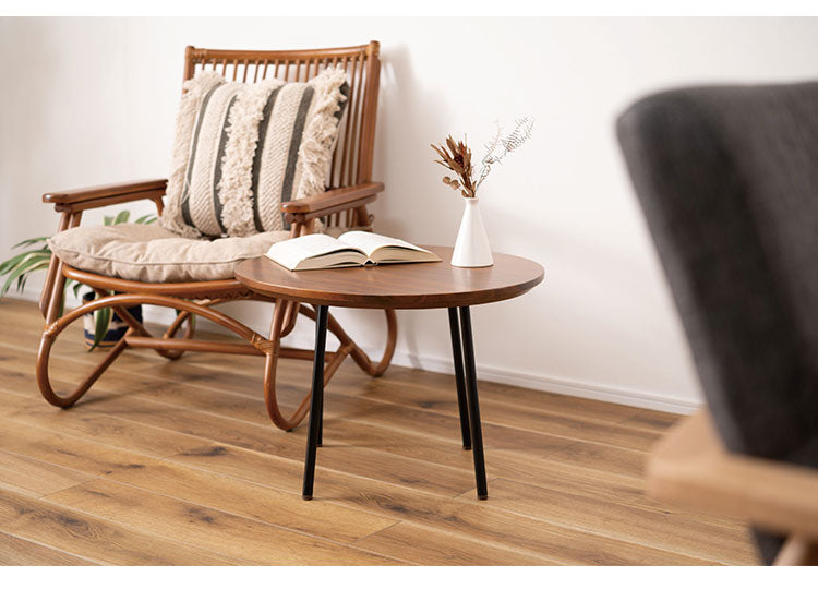 ラウンドテーブル 幅60cm サイドテーブル ナイトテーブル テーブル コンパクト シンプル 北欧 丸型 ラウンド 木製 天然木 スチール コンパクト 新生活 一人暮らし(代引不可)