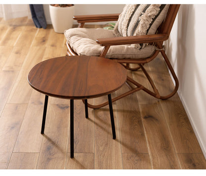 ラウンドテーブル 幅60cm サイドテーブル ナイトテーブル テーブル コンパクト シンプル 北欧 丸型 ラウンド 木製 天然木 スチール コンパクト 新生活 一人暮らし(代引不可)