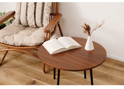 ラウンドテーブル 幅60cm サイドテーブル ナイトテーブル テーブル コンパクト シンプル 北欧 丸型 ラウンド 木製 天然木 スチール コンパクト 新生活 一人暮らし(代引不可)