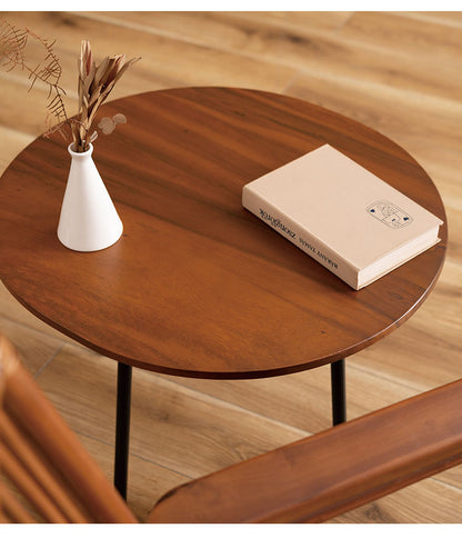 ラウンドテーブル 幅60cm サイドテーブル ナイトテーブル テーブル コンパクト シンプル 北欧 丸型 ラウンド 木製 天然木 スチール コンパクト 新生活 一人暮らし(代引不可)