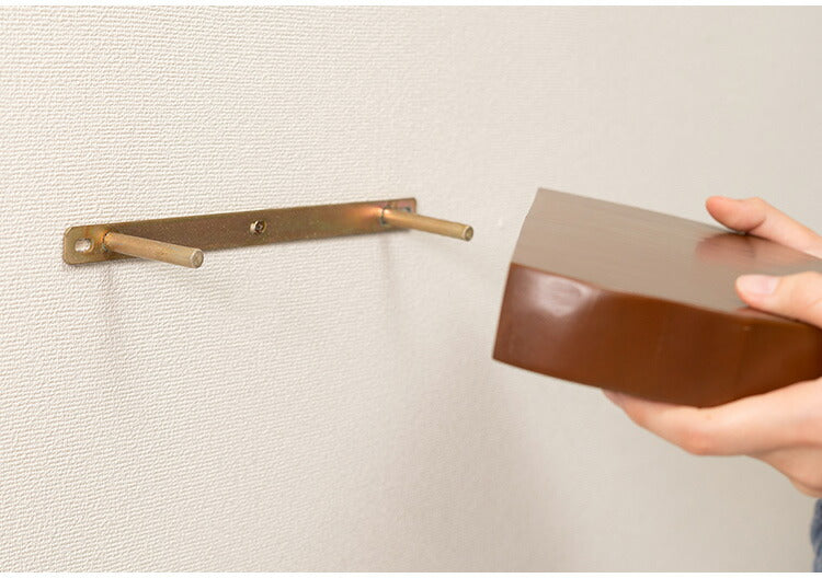 ウォールシェルフ マホガニー 壁掛け シェルフ 収納 収納棚 木製 天然木 ブラウン マホガニー材 木 おしゃれ シンプル ナチュラル 北欧 カントリー カントリー調(代引不可)