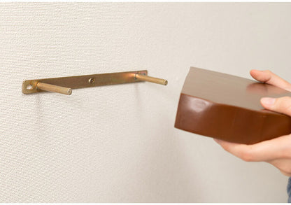 ウォールシェルフ マホガニー 壁掛け シェルフ 収納 収納棚 木製 天然木 ブラウン マホガニー材 木 おしゃれ シンプル ナチュラル 北欧 カントリー カントリー調(代引不可)