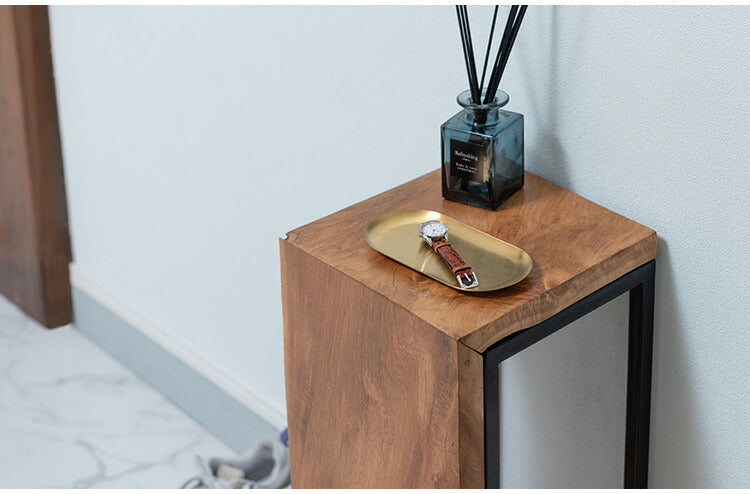 プランタースタンド チーク 高さ55cm スタンド 天然木 木製 スチール おしゃれ ブラウン サイドテーブル 花台 植物 四角 フラワースタンド シンプル モダン ヴィンテージ インテリア 北欧(代引不可)