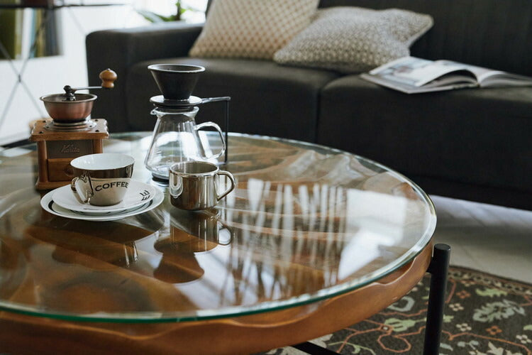 センターテーブル ローテーブル 円形 高級感 ラウンドテーブル テーブル 大きい 天然木 ガラステーブル リビングテーブル リビング モダン シック スチール おしゃれ かっこいい ソファ(代引不可)