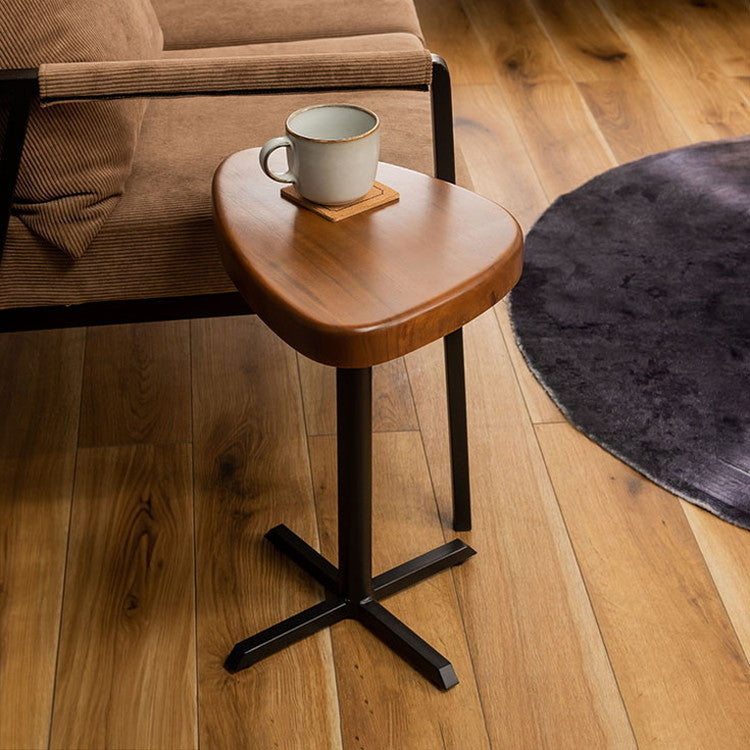 サイドテーブル テーブル おしゃれ 天然木 木製 ナイトテーブル 丸 インダストリアル ヴィンテージ モダン インテリア 北欧モダン シンプル コンパクト 高さ50cm(代引不可)