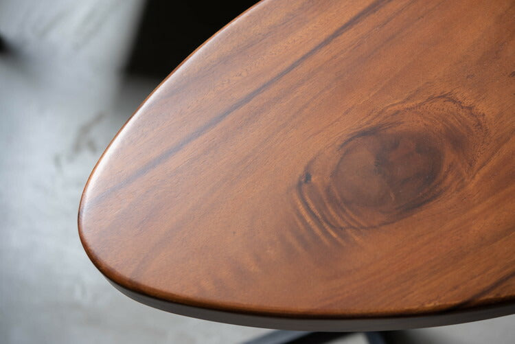 サイドテーブル テーブル おしゃれ 天然木 木製 ナイトテーブル 丸 インダストリアル ヴィンテージ モダン インテリア 北欧モダン シンプル コンパクト 高さ50cm(代引不可)