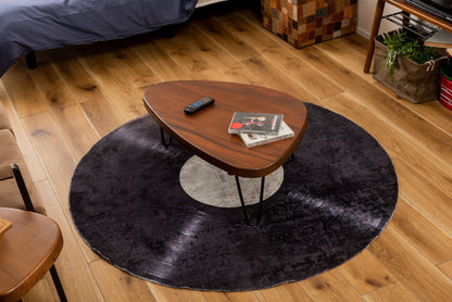 センターテーブル ローテーブル テーブル サイドテーブル ナイトテーブル 北欧 木製 天然木 角丸 スチール ブラウン 幅80cm 高さ30cm シンプル ソファ 座椅子 一人暮らし リビング(代引不可)