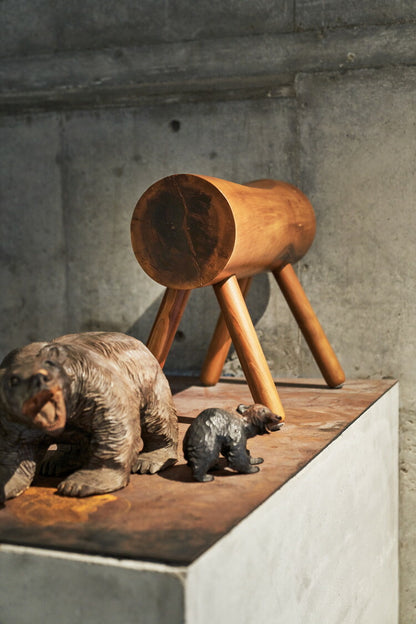 スツール チェア チェアー 椅子 イス いす おしゃれ 腰掛 背もたれなし アームレス 肘なし 天然木 木製 シンプル ブラウン 高さ45cm 単品 ディスプレイ コンパクト 玄関 リビング(代引不可)