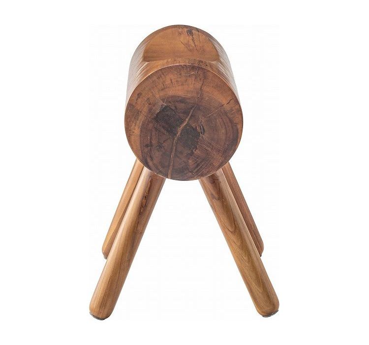 スツール チェア チェアー 椅子 イス いす おしゃれ 腰掛 背もたれなし アームレス 肘なし 天然木 木製 シンプル ブラウン 高さ45cm 単品 ディスプレイ コンパクト 玄関 リビング(代引不可)