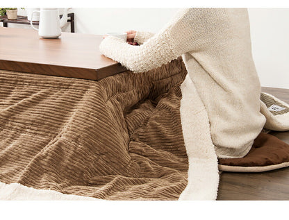 こたつ布団 長方形 コーデュロイ 190×230cm 薄掛け マイクロファイバー ボア 北欧 おしゃれ あったか 暖かい 省スペース 収納 天板サイズ120×80cm以下 こたつ 掛け布団 ふとん コタツ 炬燵 暖房
