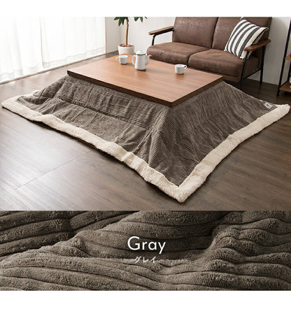 こたつ布団 長方形 コーデュロイ 190×230cm 薄掛け マイクロファイバー ボア 北欧 おしゃれ あったか 暖かい 省スペース 収納 天板サイズ120×80cm以下 こたつ 掛け布団 ふとん コタツ 炬燵 暖房