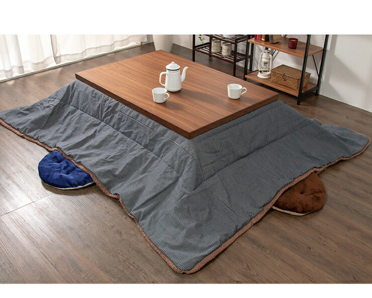 こたつ布団 正方形 ヒッコリーストライプ 190×190cm 薄掛け マイクロファイバー ボア 北欧 おしゃれ あったか 暖かい 省スペース 収納 天板サイズ80×80cm以下 こたつ 掛け布団 ふとん コタツ 炬燵 暖房