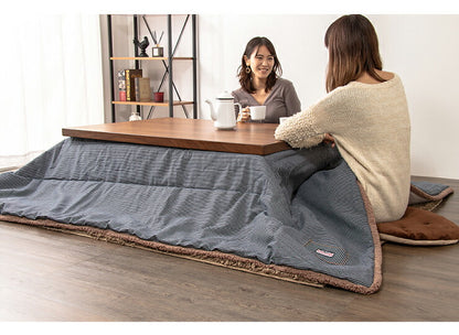 こたつ布団 正方形 ヒッコリーストライプ 190×190cm 薄掛け マイクロファイバー ボア 北欧 おしゃれ あったか 暖かい 省スペース 収納 天板サイズ80×80cm以下 こたつ 掛け布団 ふとん コタツ 炬燵 暖房