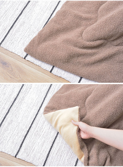 こたつ布団 正方形 190×190 防寒 シンプル おしゃれ もこもこ ふわふわ かわいい 80×80対応 ブラウン カーキ(代引不可)