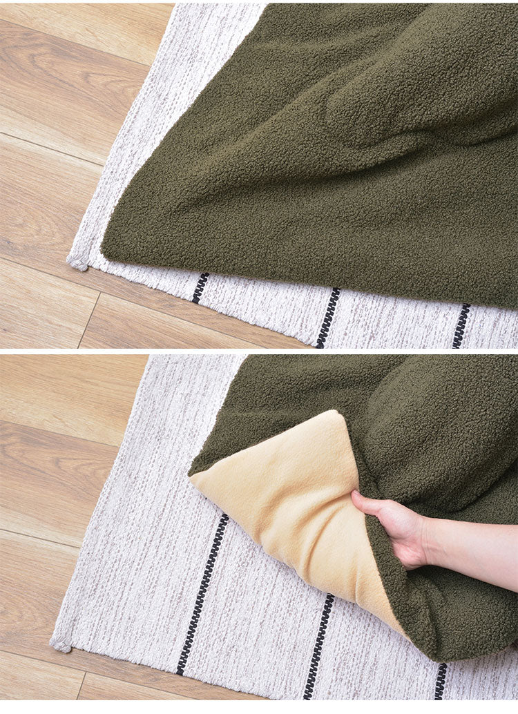 こたつ布団 正方形 190×190 防寒 シンプル おしゃれ もこもこ ふわふわ かわいい 80×80対応 ブラウン カーキ(代引不可)