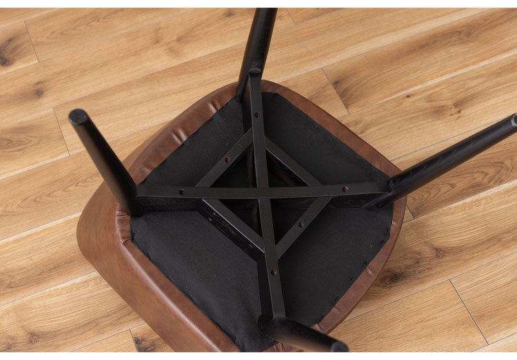 カラメリ チェア ダイニングチェア チェア ダイニング 椅子 イス 黒 天然木 アッシュ レザー モダン シック 北欧 シンプル おしゃれ ウレタン塗装 ナチュラル 茶色 インテリア 省スペース(代引不可)