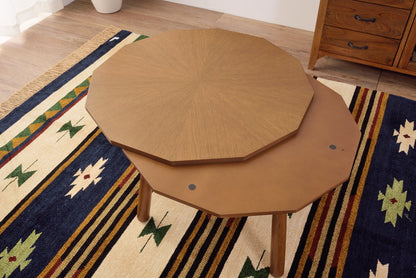 こたつ コタツ こたつテーブル おしゃれ 丸型 ラウンド 幅80cm 奥行80cm センターテーブル 石英管ヒーター 一人暮らし コタツテーブル ポリゴン オールシーズン 座椅子(代引不可)