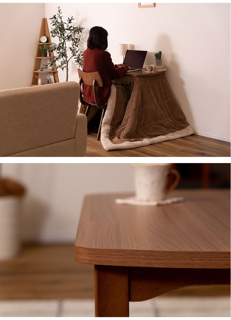 2WAY こたつ コタツ 幅80cm 高さ調節 北欧 モダン テーブル ハイタイプ リビングテーブル 木製 コンパクト 一人暮らし 継脚 新生活 おしゃれ インテリア 家具(代引不可)