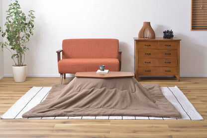 コタツ コタツテーブル センターテーブル ミニ コンパクト 一人使い オールシーズン ハーフヒーター 天然木 アカシア デザイン おしゃれ シャープ(代引不可)